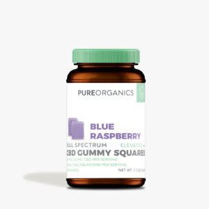 CBD Full Spectrum Sleep Gummy Squares with Melatonin - Blue Raspberry